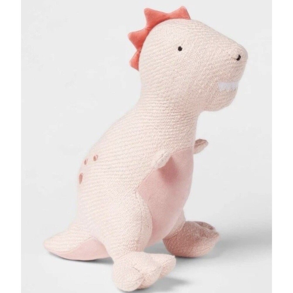 Target Pillowfort Pink Figural T-Rex Dinosaur Dino Throw Pillow 11" x 14" Plush